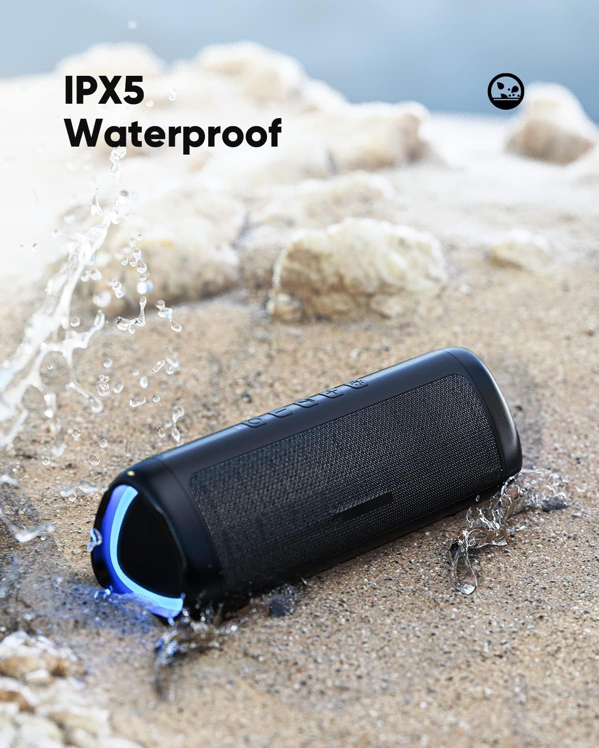 Bluetooth Speaker with HD Sound, Portable Wireless, IPX5 Waterproof, Up to 20H Playtime